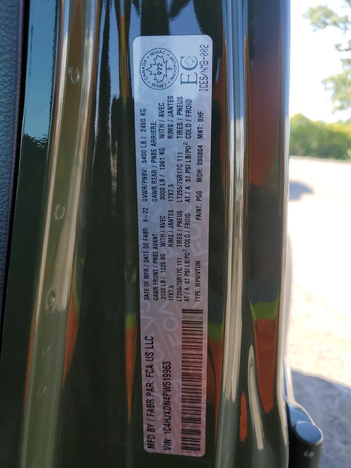 2023 Jeep Wrangler Sport VIN: 1C4HJXDN4PW519963 Lot: 70849545