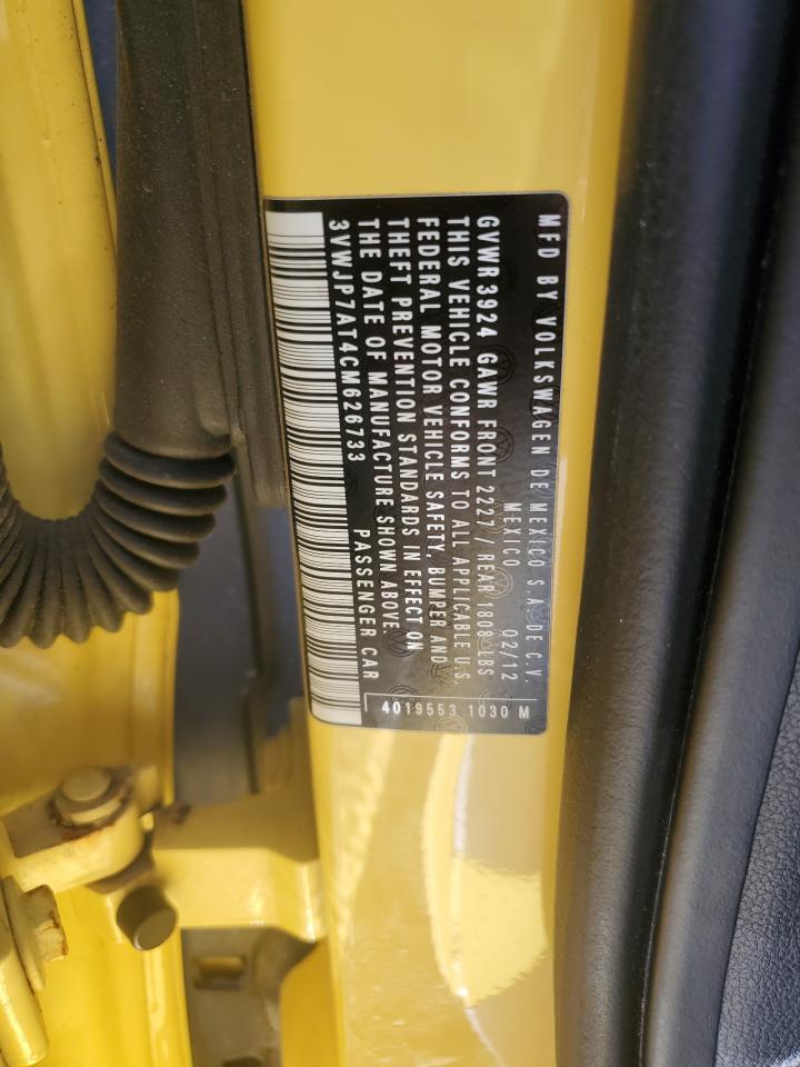 2012 Volkswagen Beetle VIN: 3VWJP7AT4CM626733 Lot: 84790405