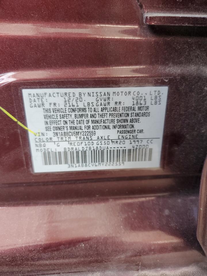 2021 Nissan Sentra Sv VIN: 3N1AB8CV6MY222559 Lot: 81466715