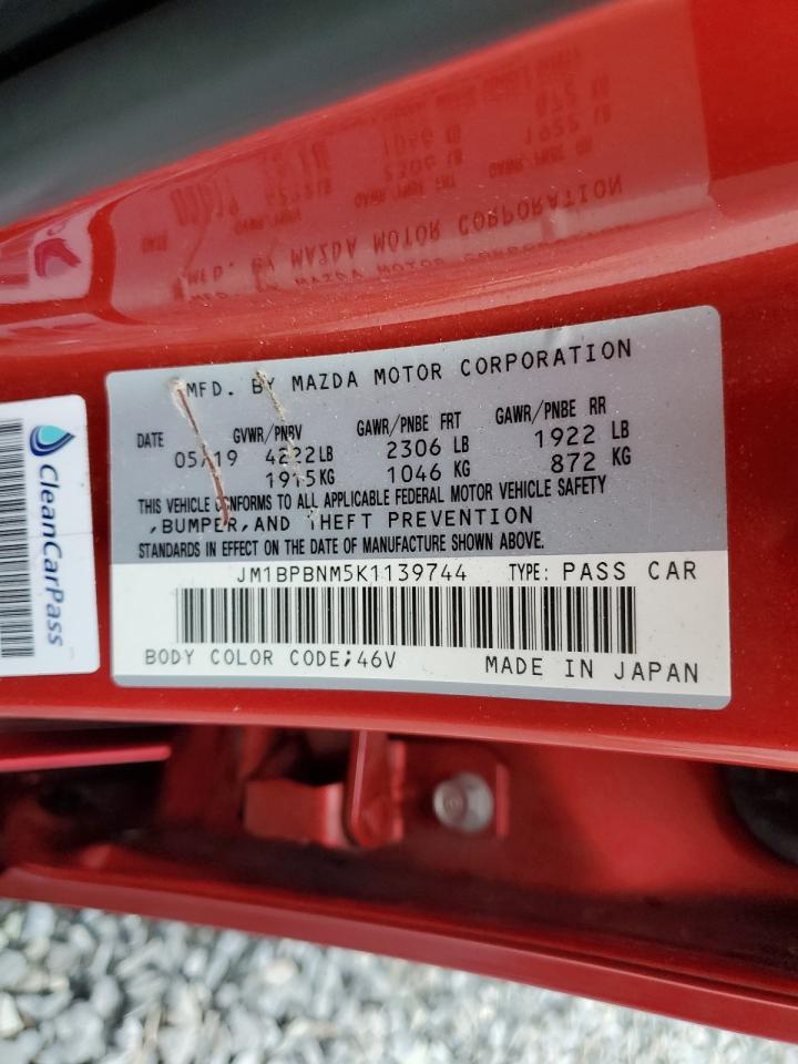 2019 Mazda 3 Premium VIN: JM1BPBNM5K1139744 Lot: 83991395