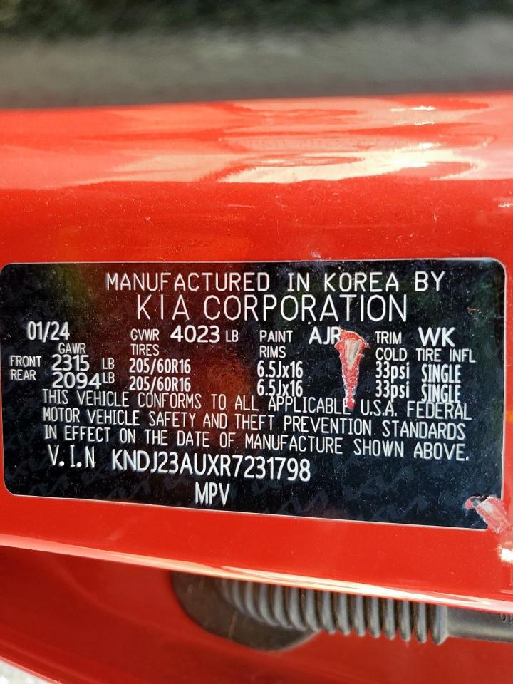 2024 Kia Soul Lx VIN: KNDJ23AUXR7231798 Lot: 81426625