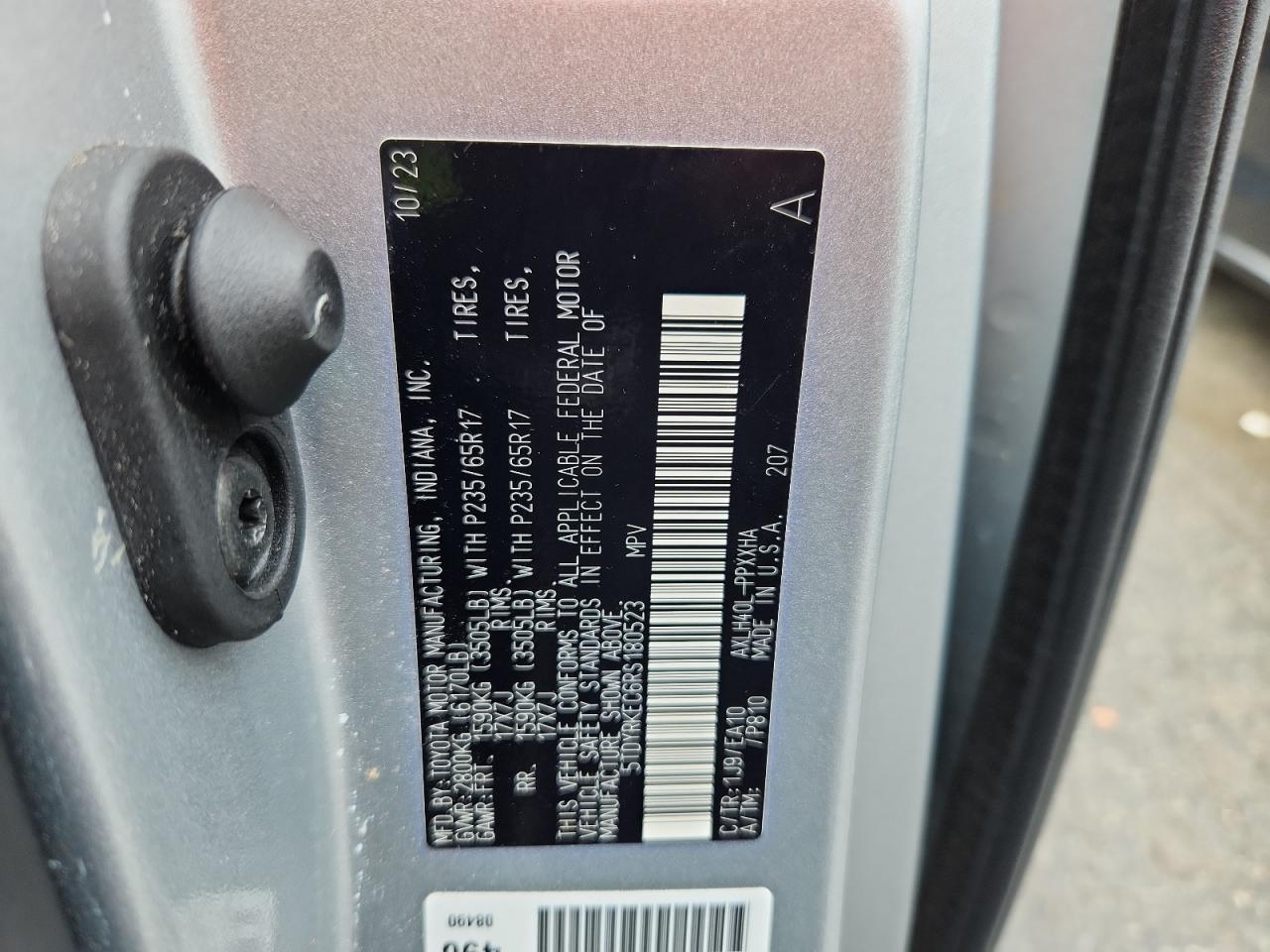 2024 Toyota Sienna Xle VIN: 5TDYRKEC6RS180523 Lot: 84188955