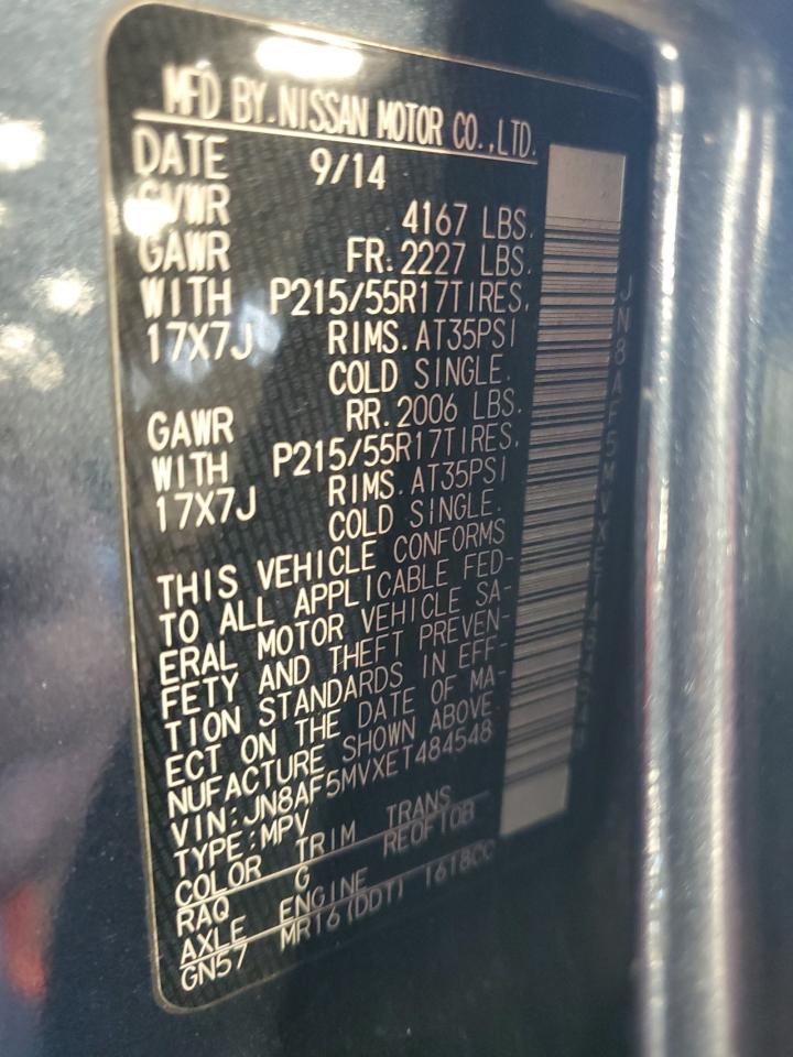 2014 Nissan Juke S VIN: JN8AF5MVXET484548 Lot: 83836445