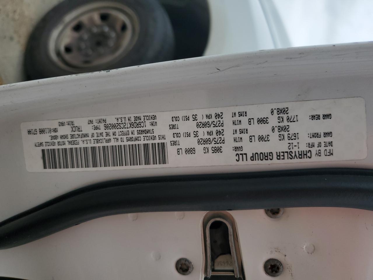 2012 Dodge Ram 1500 St VIN: 1C6RD6KT2CS200206 Lot: 81686345