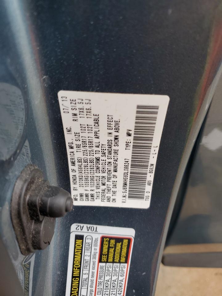 2013 Honda Cr-V Ex VIN: 5J6RM4H59DL086247 Lot: 83998485