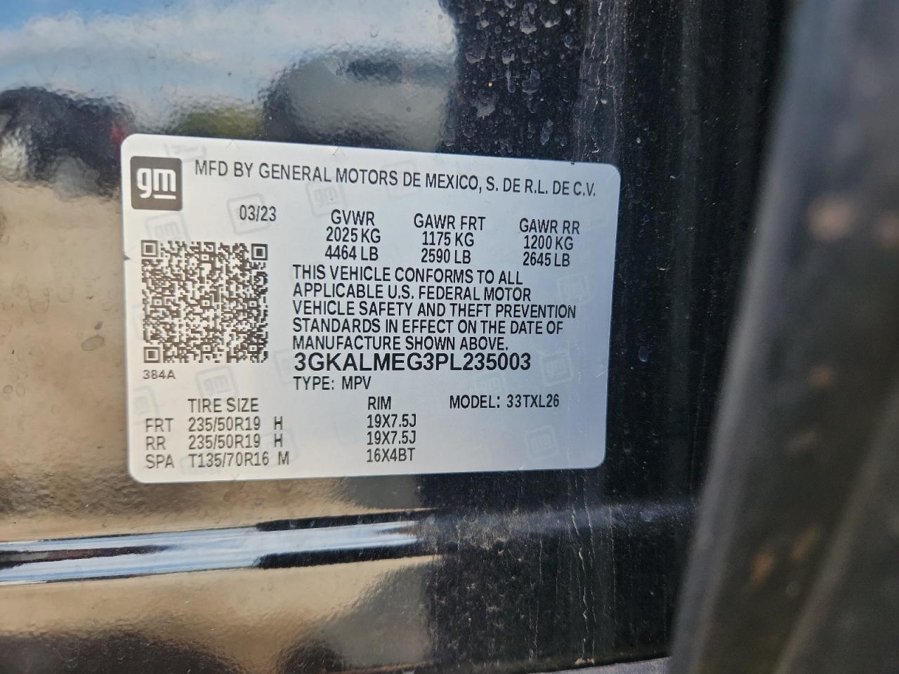 2023 GMC Terrain Sle VIN: 3GKALMEG3PL235003 Lot: 81715175