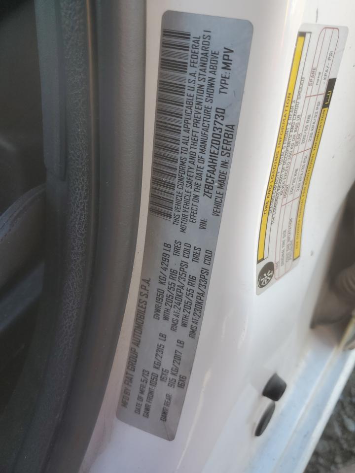 2014 Fiat 500L Pop VIN: ZFBCFAAH1EZ003730 Lot: 82078295