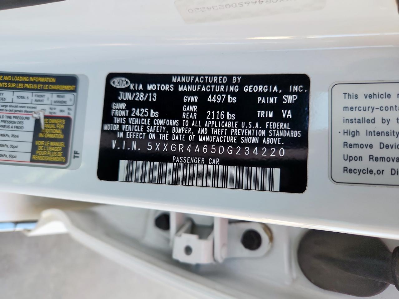 2013 Kia Optima Sx VIN: 5XXGR4A65DG234220 Lot: 81566445