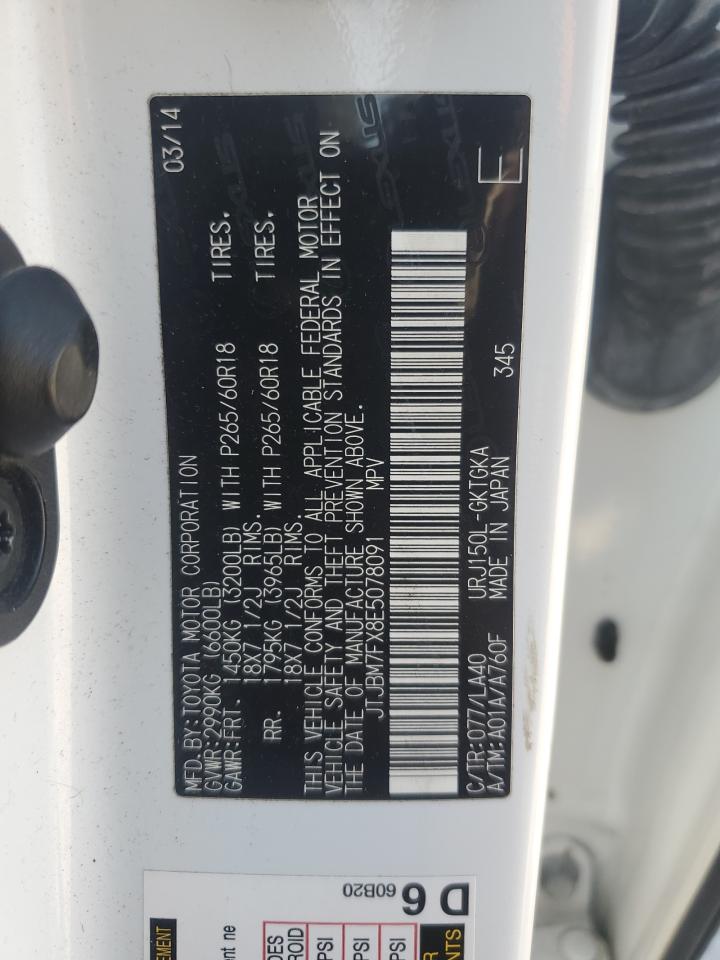 2014 Lexus Gx 460 VIN: JTJBM7FX8E5078091 Lot: 81232185