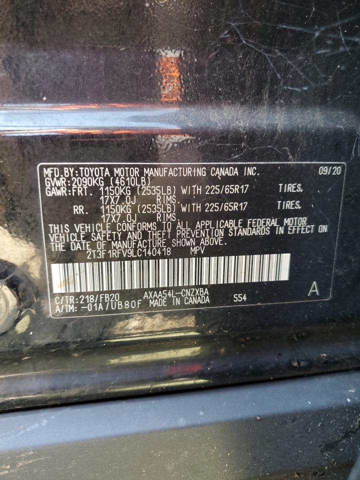 2020 Toyota Rav4 Le VIN: 2T3F1RFV9LC140418 Lot: 71304875