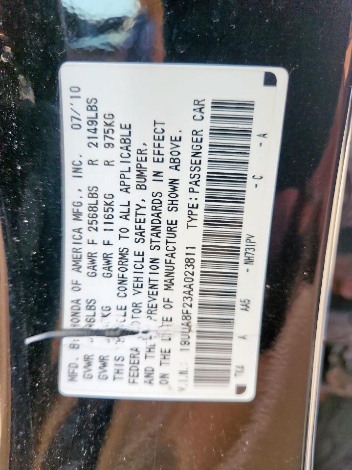 2010 Acura Tl VIN: 19UUA8F23AA023811 Lot: 71790025
