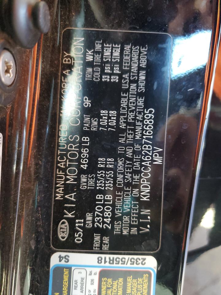 2011 Kia Sportage Ex VIN: KNDPCCA62B7166895 Lot: 71751645