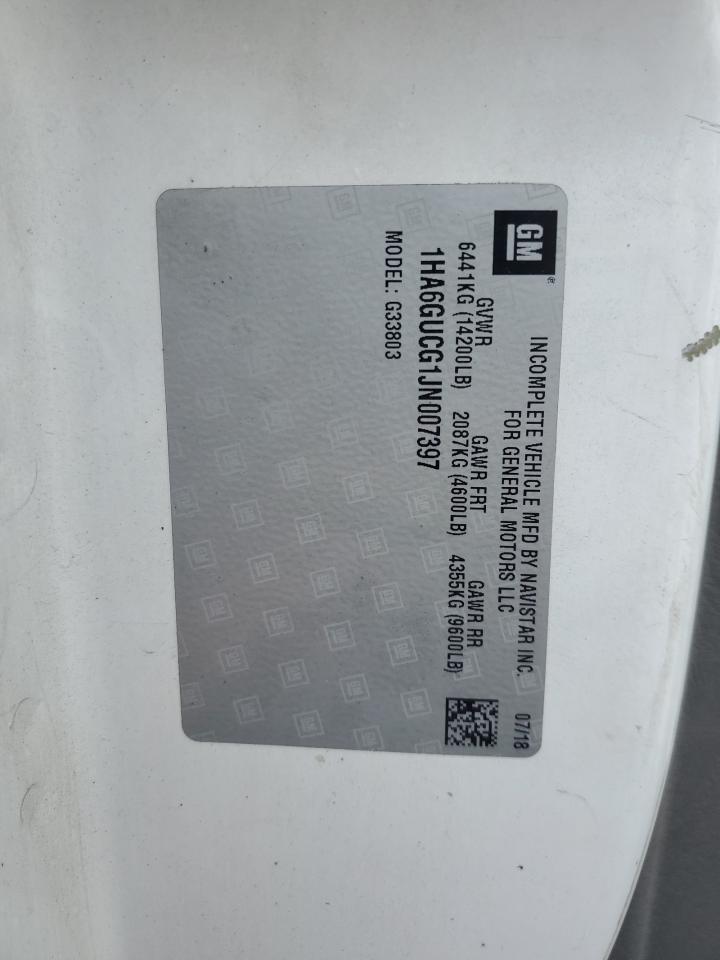 2018 Chevrolet Express G4500 VIN: 1HA6GUCG1JN007397 Lot: 69946985