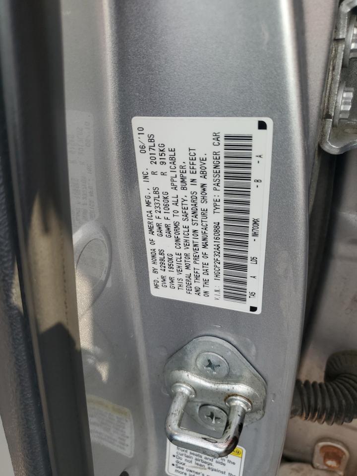 2010 Honda Accord Lx VIN: 1HGCP2F32AA160884 Lot: 71500205