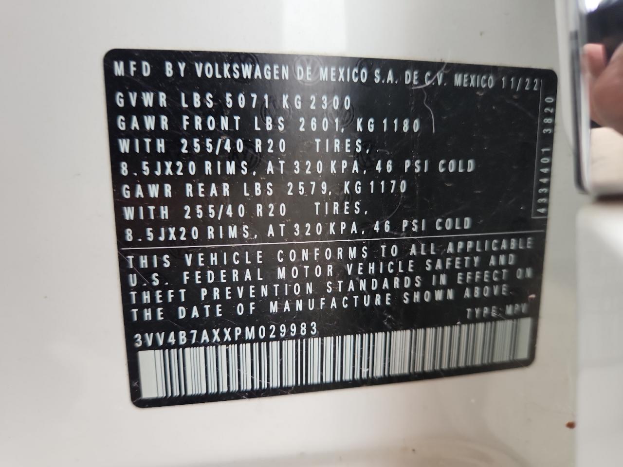 2023 Volkswagen Tiguan Sel R-Line Black VIN: 3VV4B7AXXPM029983 Lot: 84759205