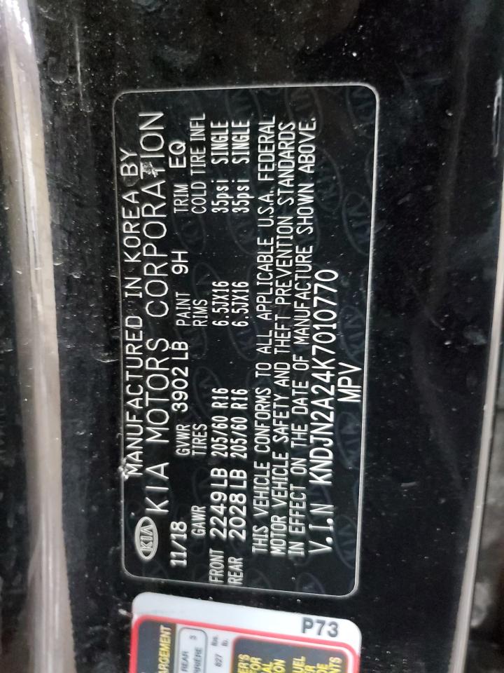 2019 Kia Soul VIN: KNDJN2A24K7010770 Lot: 80280285