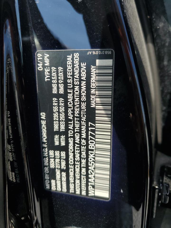 2019 Porsche Macan VIN: WP1AA2A59KLB07717 Lot: 81179945