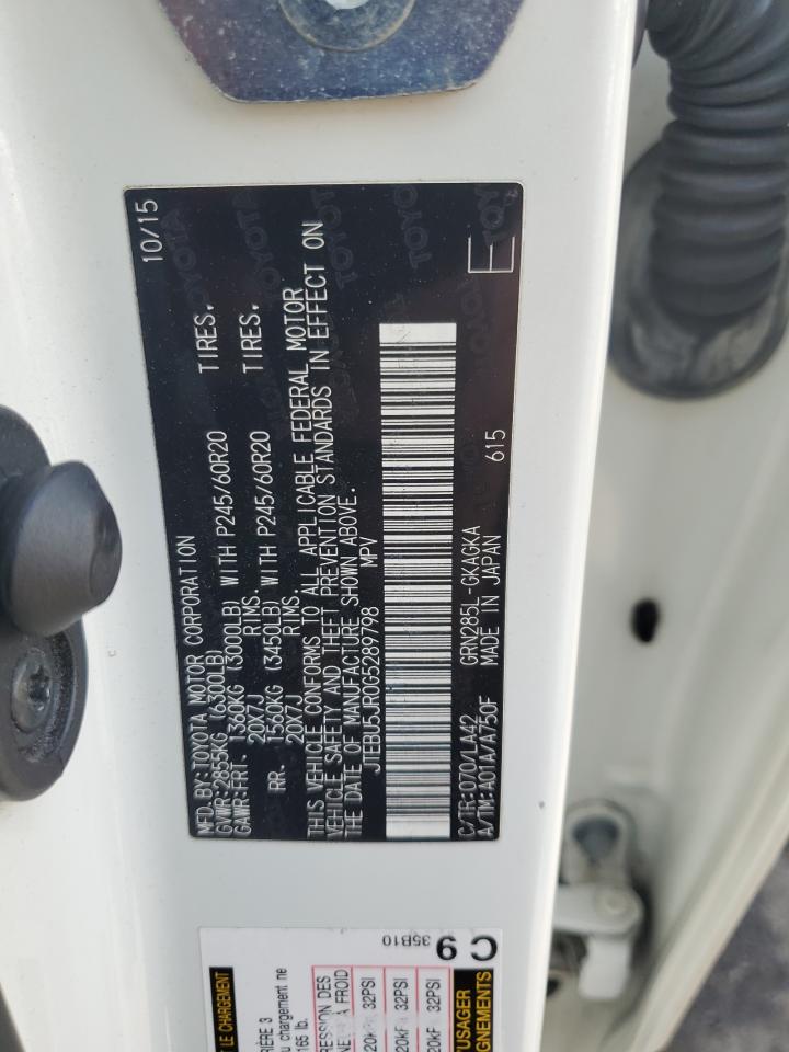 2016 Toyota 4Runner Sr5/Sr5 Premium VIN: JTEBU5JR0G5289798 Lot: 71966125