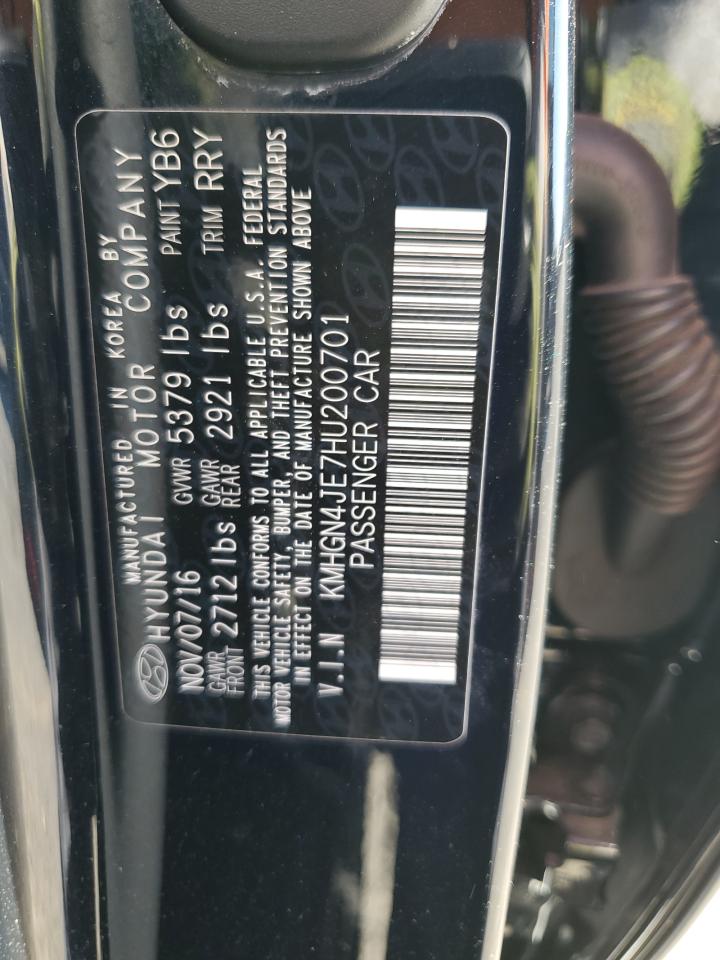 2017 Genesis G80 Base VIN: KMHGN4JE7HU200701 Lot: 71746505