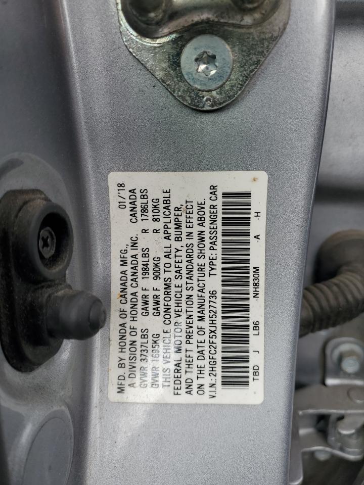 2018 Honda Civic Lx VIN: 2HGFC2F5XJH527736 Lot: 80439495