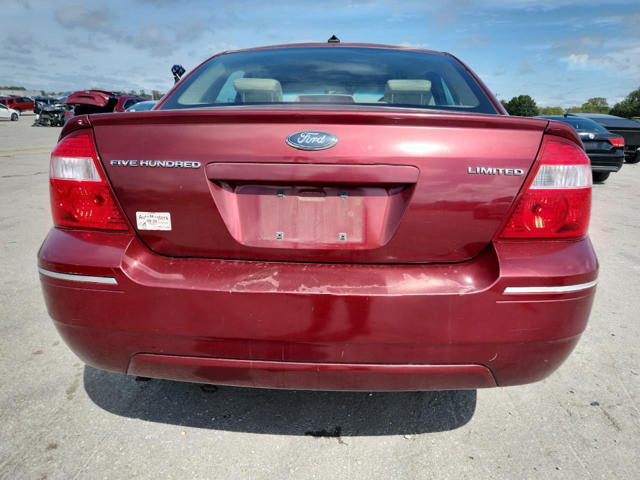 2007 Ford Five Hundred Limited VIN: 1FAHP251X7G134615 Lot: 81739045