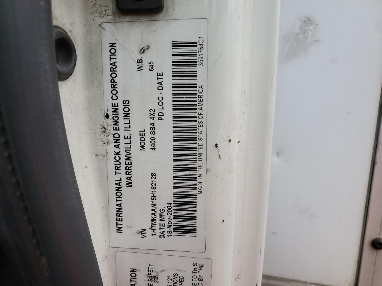 2005 International 4000 4400 VIN: 1HTMKAAN15H162128 Lot: 71349445