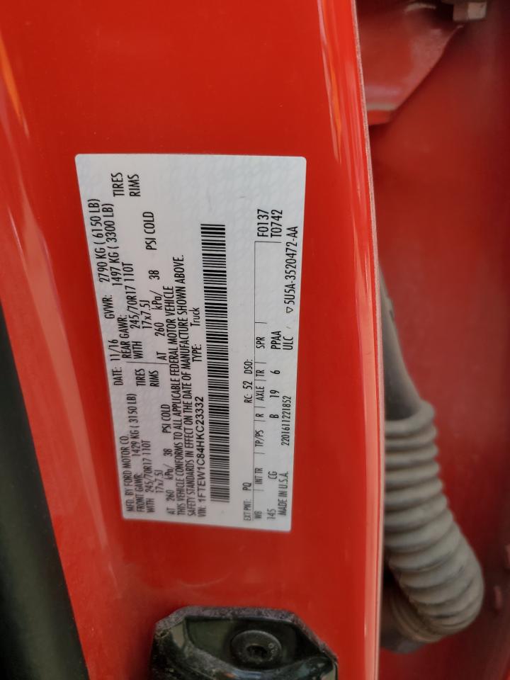 2017 Ford F150 Supercrew VIN: 1FTEW1C84HKC23332 Lot: 70576515