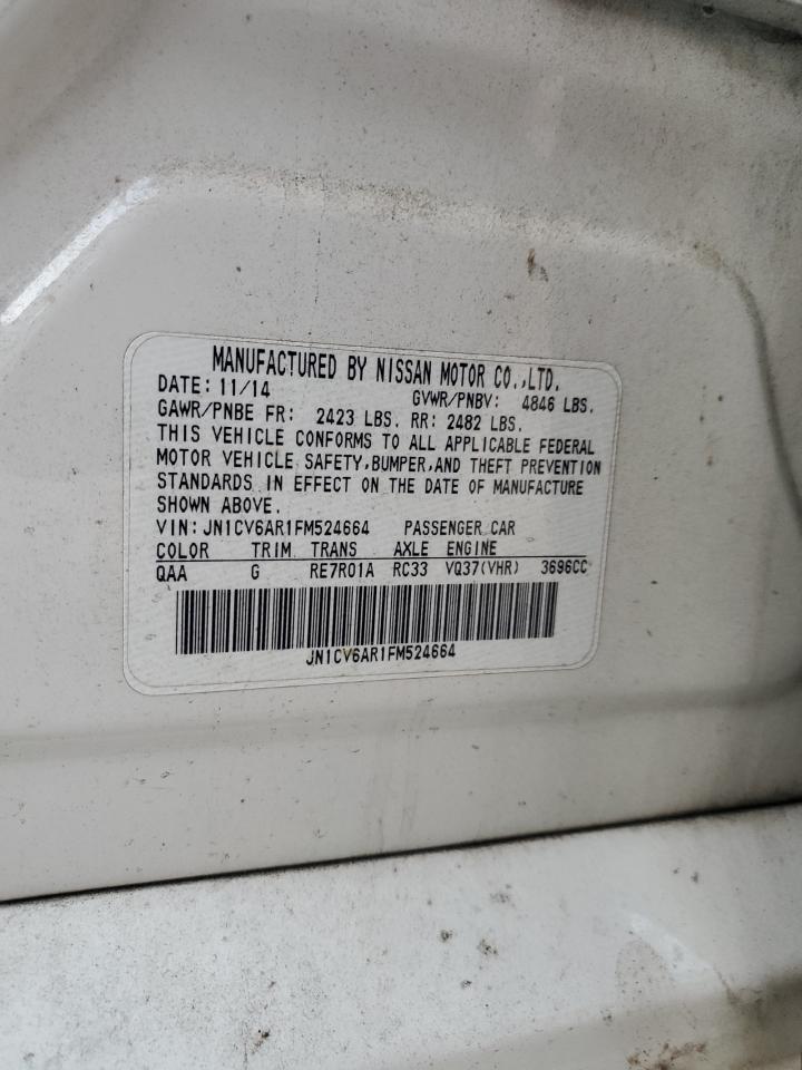 2015 Infiniti Q40 VIN: JN1CV6AR1FM524664 Lot: 71881705