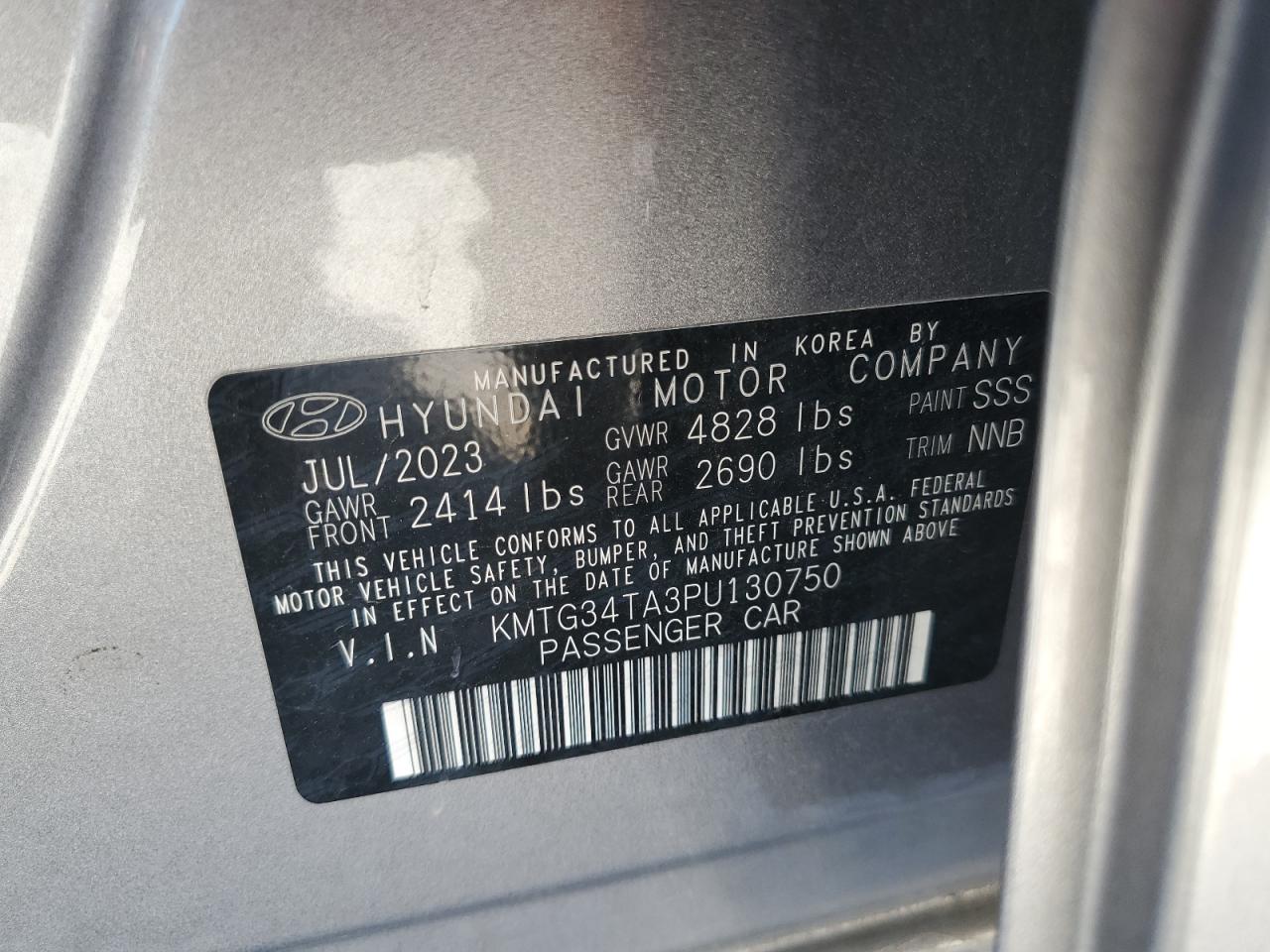 2023 Genesis G70 Base VIN: KMTG34TA3PU130750 Lot: 81266485