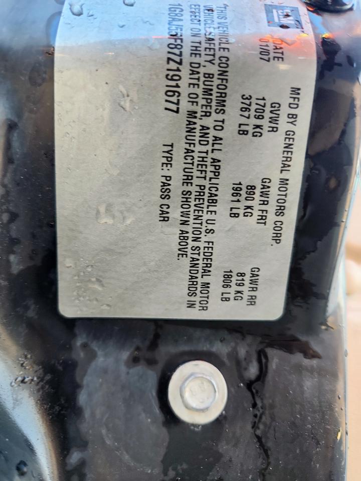 2007 Saturn Ion Level 2 VIN: 1G8AJ55F87Z191677 Lot: 71874815