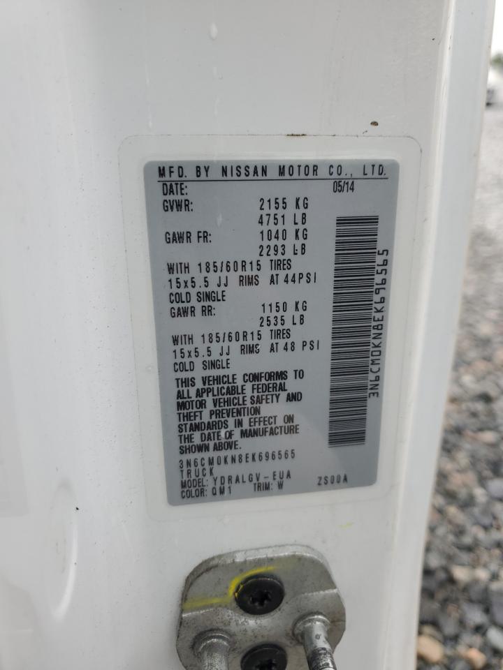 2014 Nissan Nv200 2.5S VIN: 3N6CM0KN8EK696565 Lot: 84629955