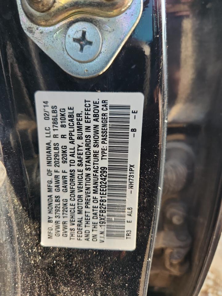 2014 Honda Civic Ex VIN: 19XFB2F81EE024299 Lot: 71432255