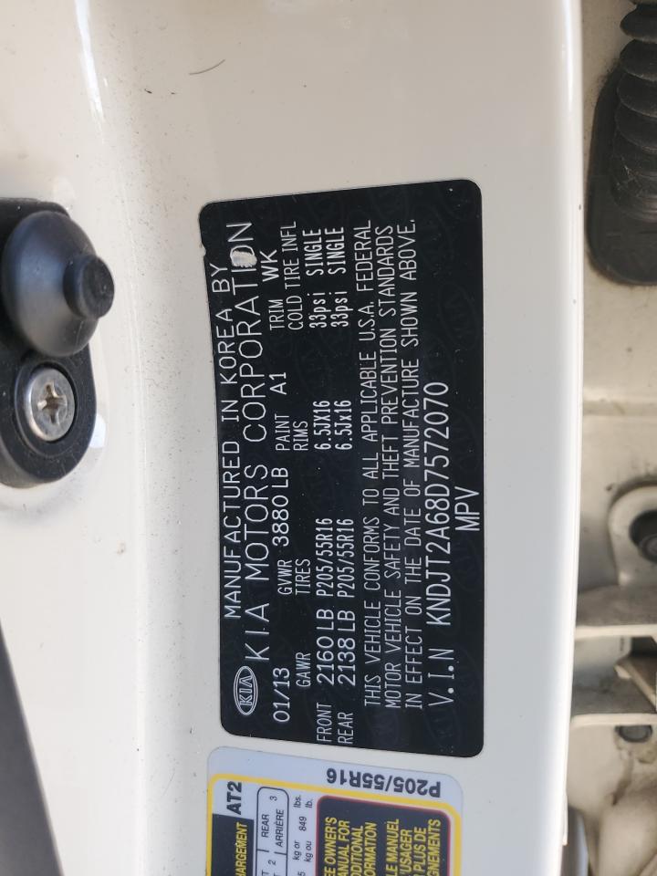 2013 Kia Soul + VIN: KNDJT2A68D7572070 Lot: 81628785