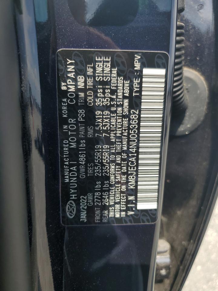 2022 Hyundai Tucson Limited VIN: KM8JECA14NU053682 Lot: 72072845