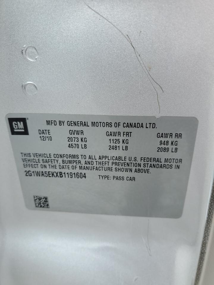 2011 Chevrolet Impala Ls VIN: 2G1WA5EKXB1191604 Lot: 71051375