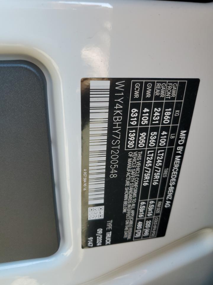 2025 Mercedes-Benz Sprinter 2500 VIN: W1Y4KBHY7ST200548 Lot: 81221675