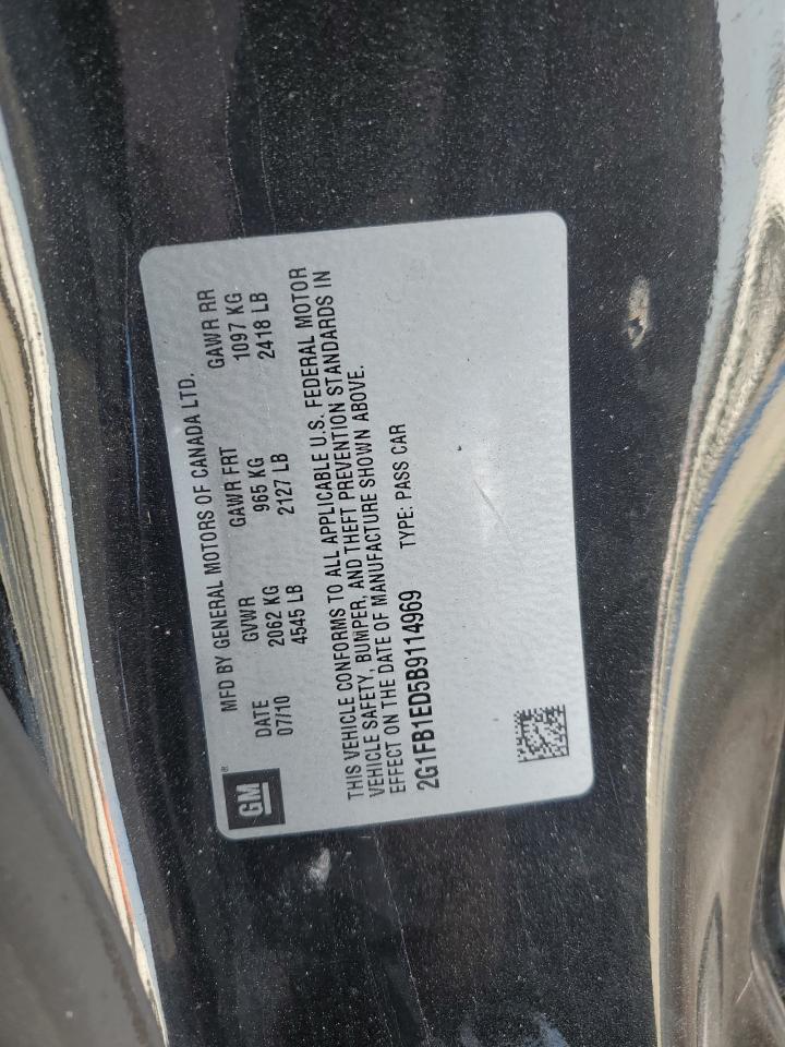 2011 Chevrolet Camaro Lt VIN: 2G1FB1ED5B9114969 Lot: 81676105