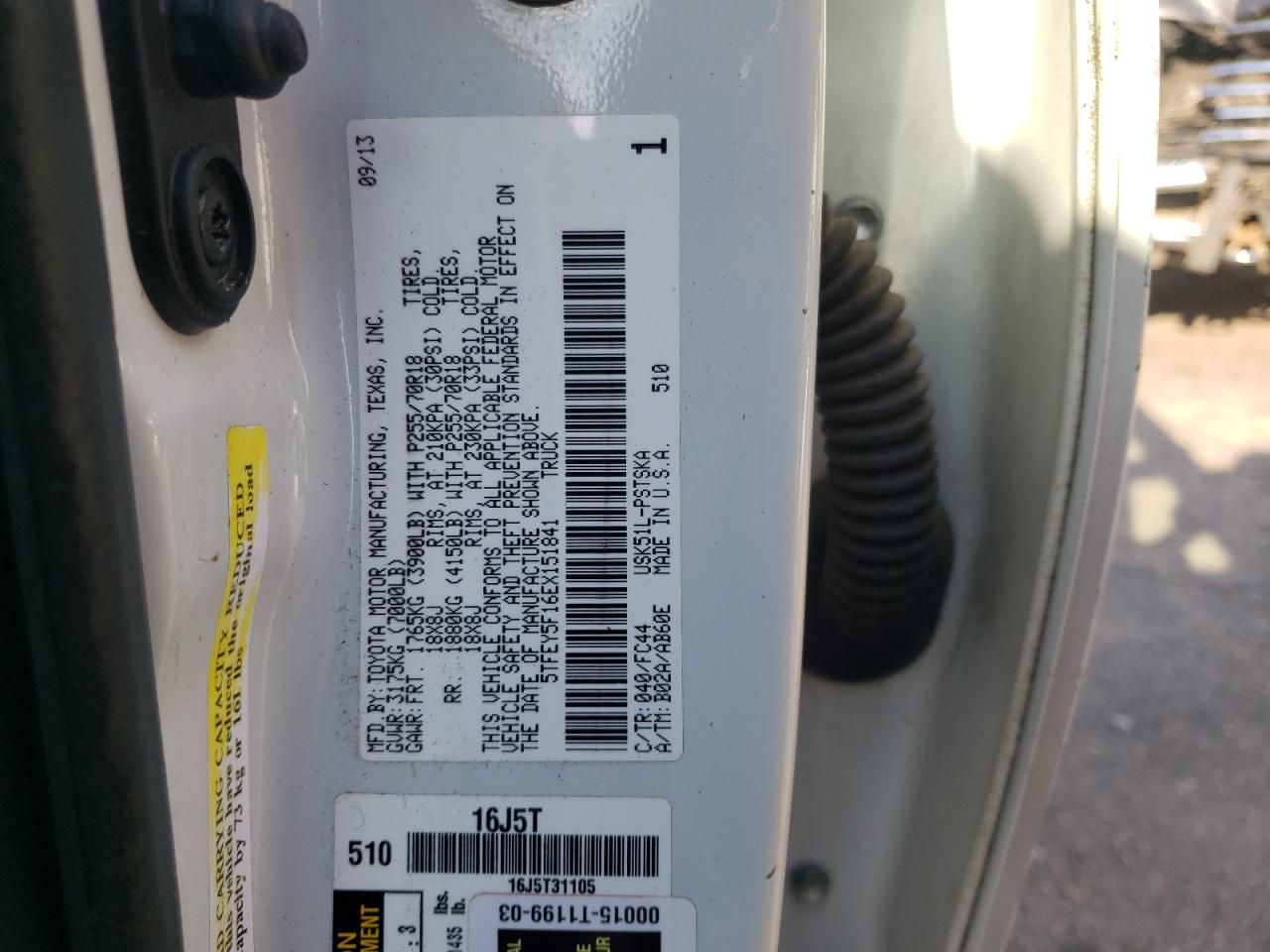 2014 Toyota Tundra Crewmax Sr5 VIN: 5TFEY5F16EX151841 Lot: 81471715