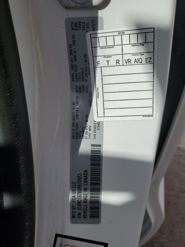 2025 Chrysler Pacifica Hybrid Select VIN: 2C4RC1S78SR572683 Lot: 84204255