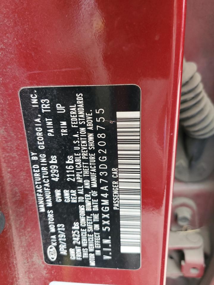 2013 Kia Optima Lx VIN: 5XXGM4A73DG208755 Lot: 71928575