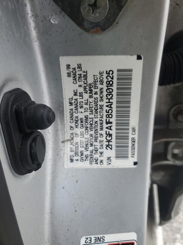 2010 Honda Civic Ex VIN: 2HGFA1F85AH301825 Lot: 84246365