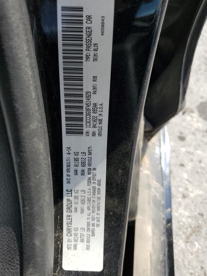 2015 Chrysler 200 S VIN: 1C3CCCBG9FN514929 Lot: 80720625