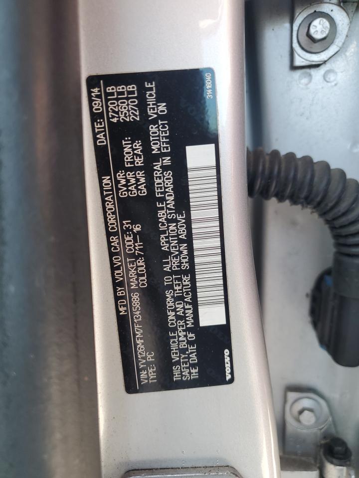 2015 Volvo S60 Platinum VIN: YV126MFM7F1345886 Lot: 71813125