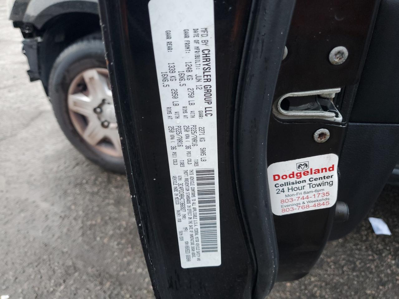 2012 Dodge Journey Se VIN: 3C4PDCAB4CT366927 Lot: 84455935