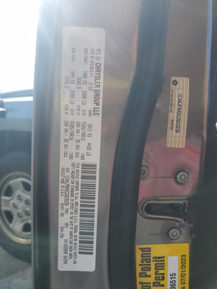 2012 Jeep Patriot Sport VIN: 1C4NJPBA5CD623239 Lot: 80290505