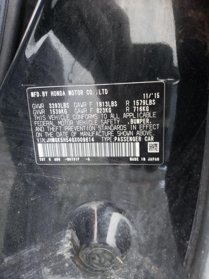 2016 Honda Fit Lx VIN: JHMGK5H54GX009614 Lot: 71303055