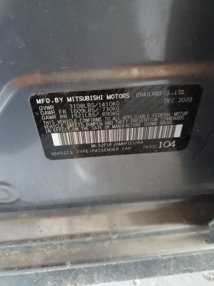 2021 Mitsubishi Mirage G4 Es VIN: ML32FUFJ6MHF03284 Lot: 84567395