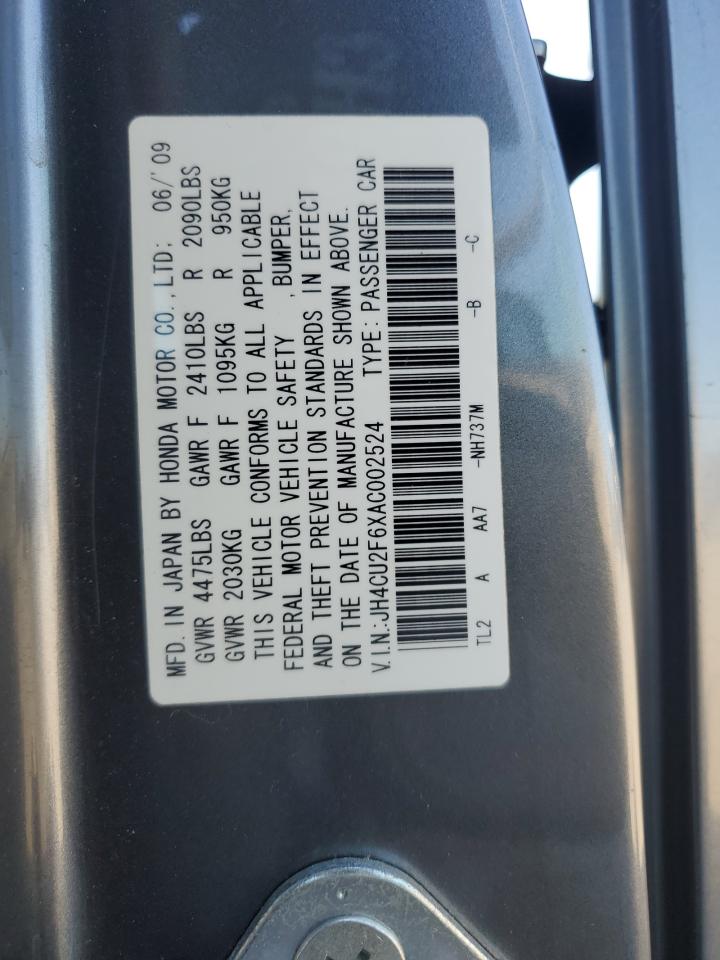 2010 Acura Tsx VIN: JH4CU2F6XAC002524 Lot: 81679165