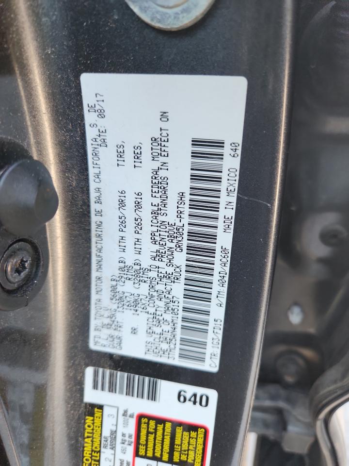 2017 Toyota Tacoma Double Cab VIN: 3TMCZ5AN4HM105157 Lot: 80609125