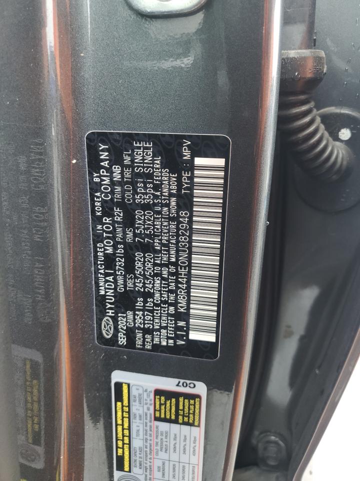 2022 Hyundai Palisade Sel VIN: KM8R44HE0NU382948 Lot: 70122895